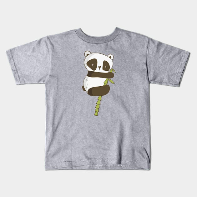 Cute Panda Kids T-Shirt by StarsDesigns